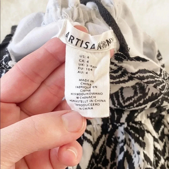 Artisan NY girls black and white boho maxi dress - Picture 6 of 7